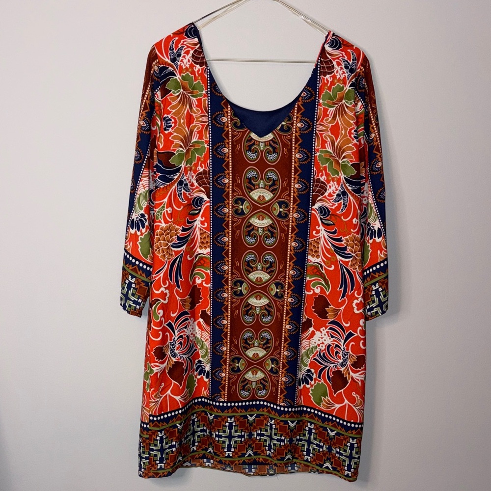 NWT Bohemian Floral Print Dress Large - Picture 5 of 6